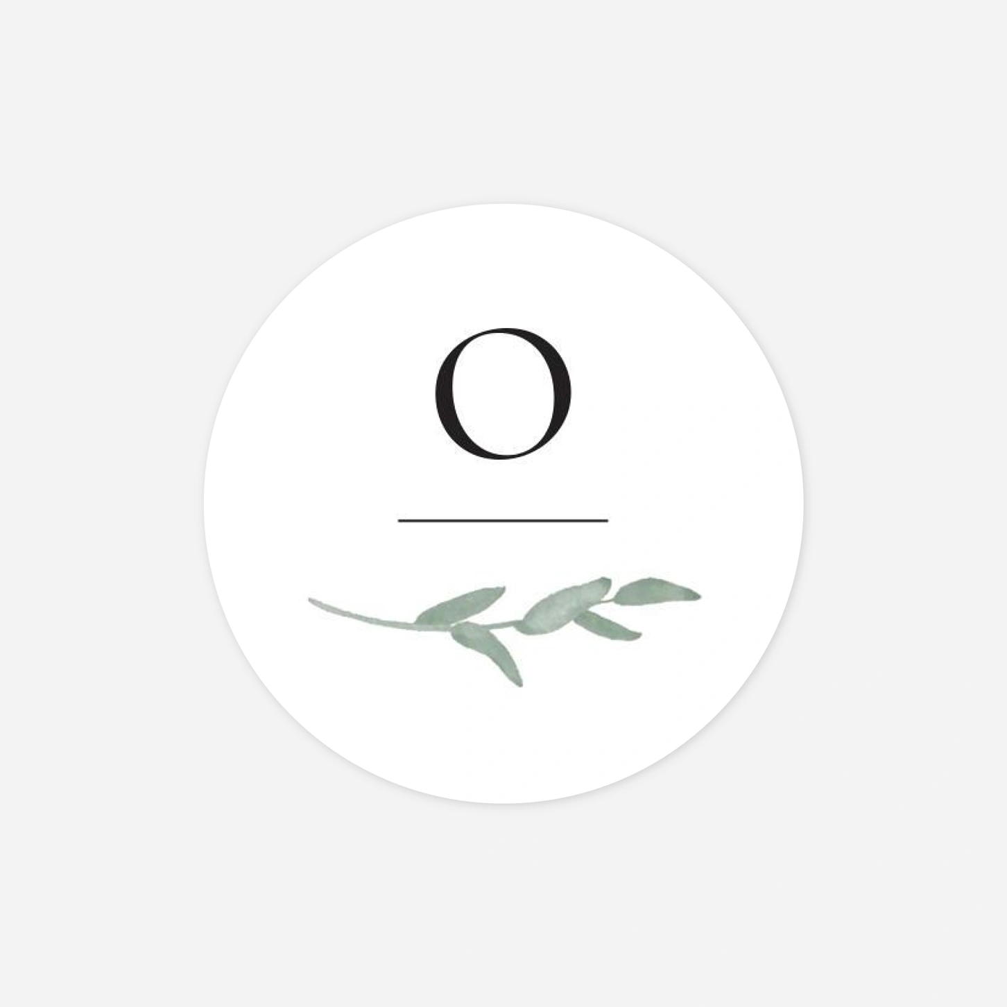 Aufkleber Taufe Eukalyptuskranz