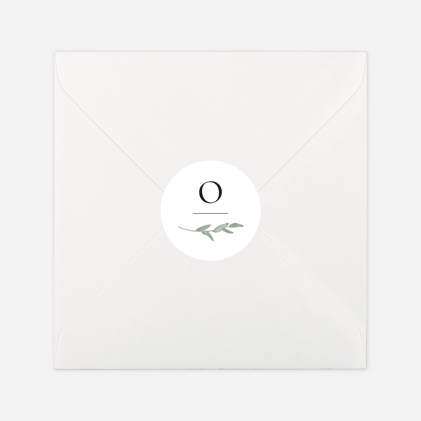 Aufkleber Taufe Eukalyptuskranz