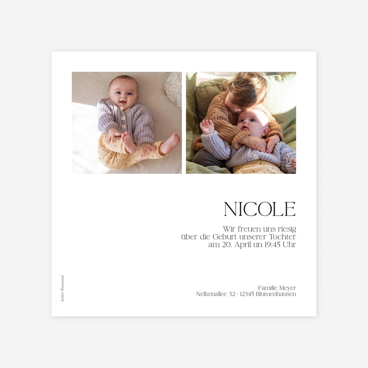 Geburtskarte Es war einmal