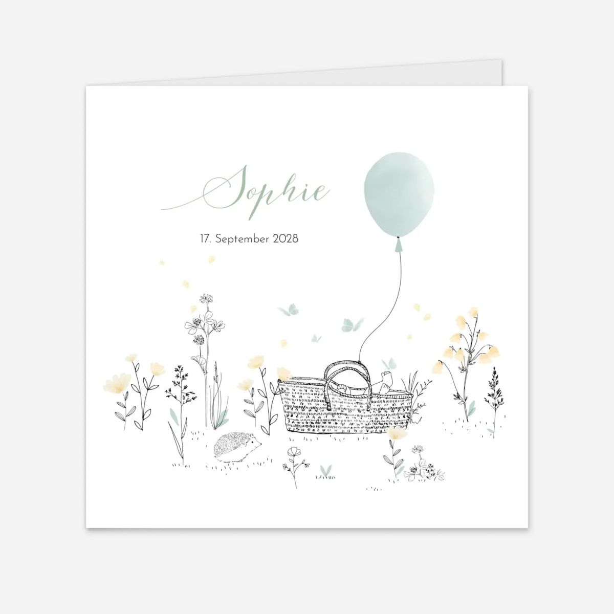 Geburtskarte Familienidylle