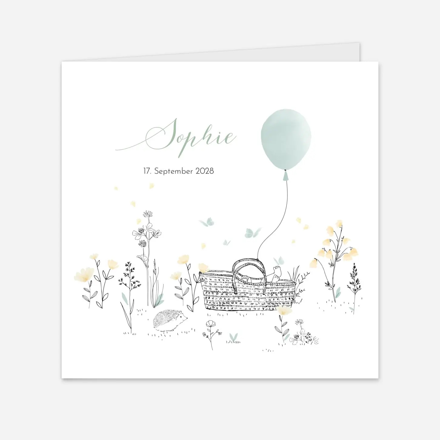 Geburtskarte Familienidylle