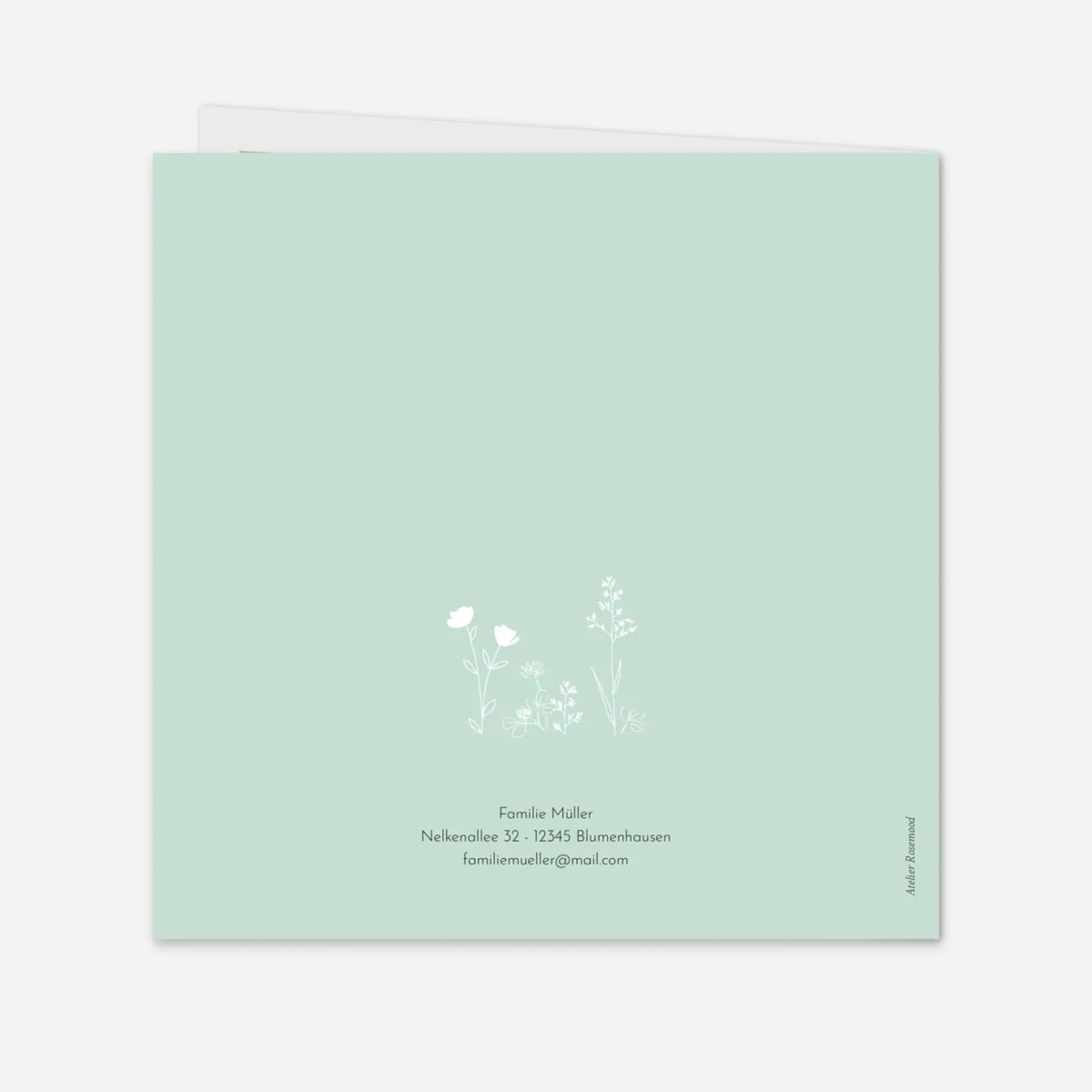 Geburtskarte Familienidylle