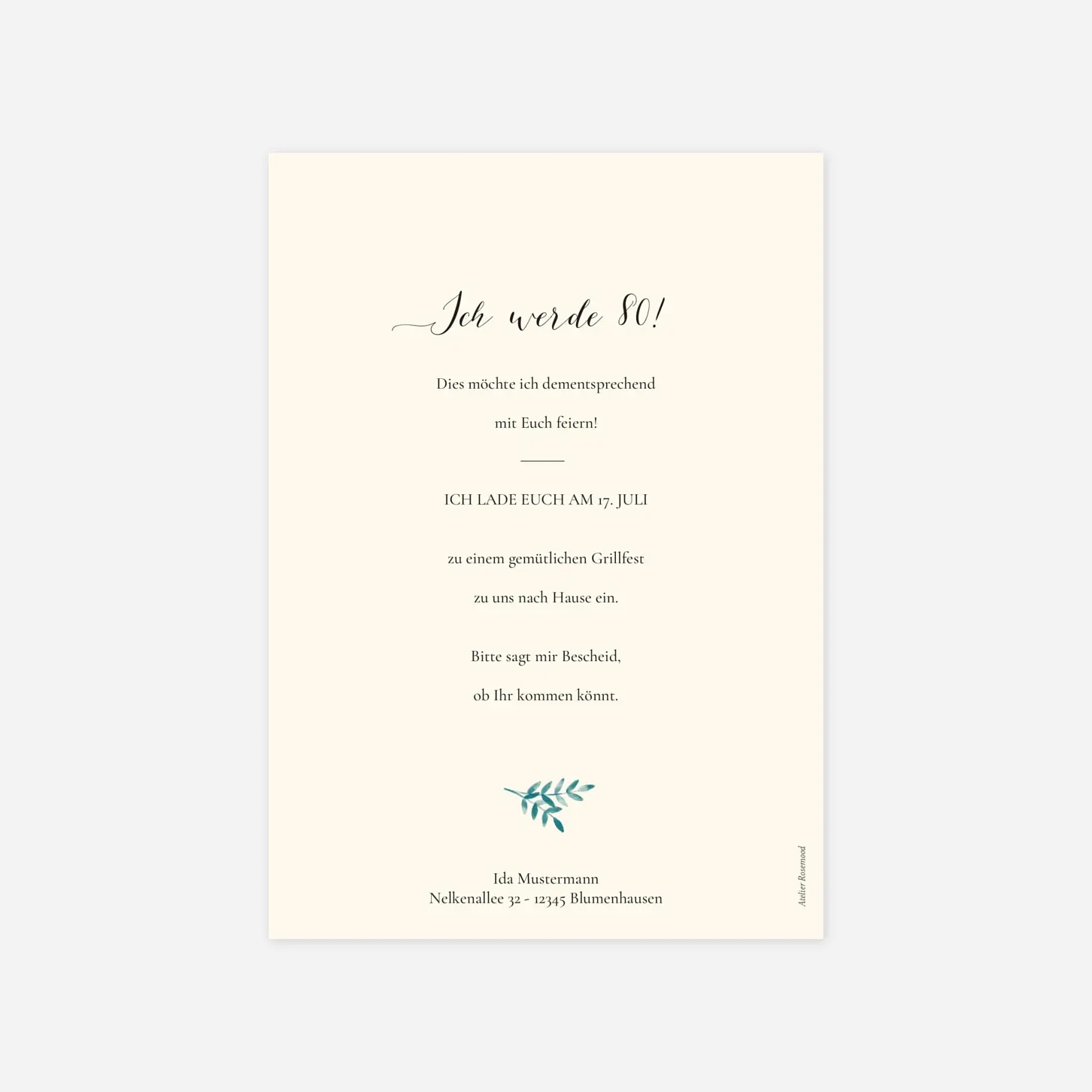 Geburtstagseinladung Fauna