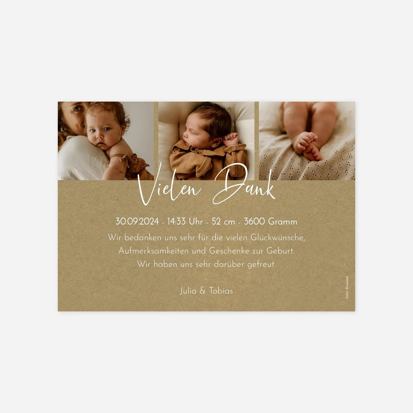 Geburtskarte Familienzuwachs