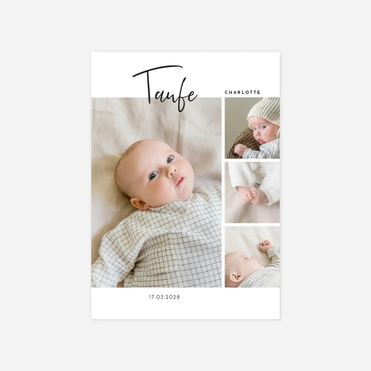 Taufeinladung Federleicht