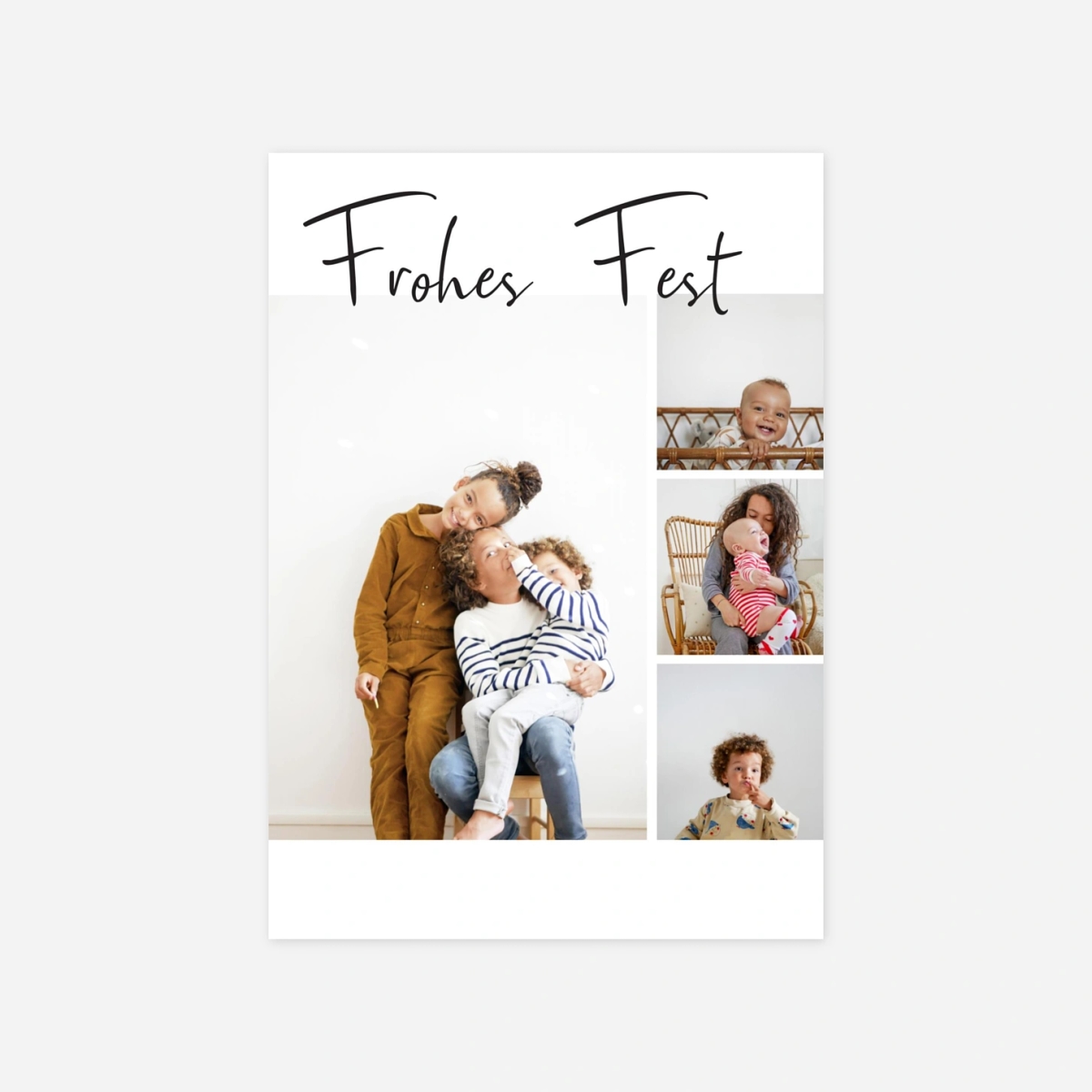 Weihnachtskarte Federleicht