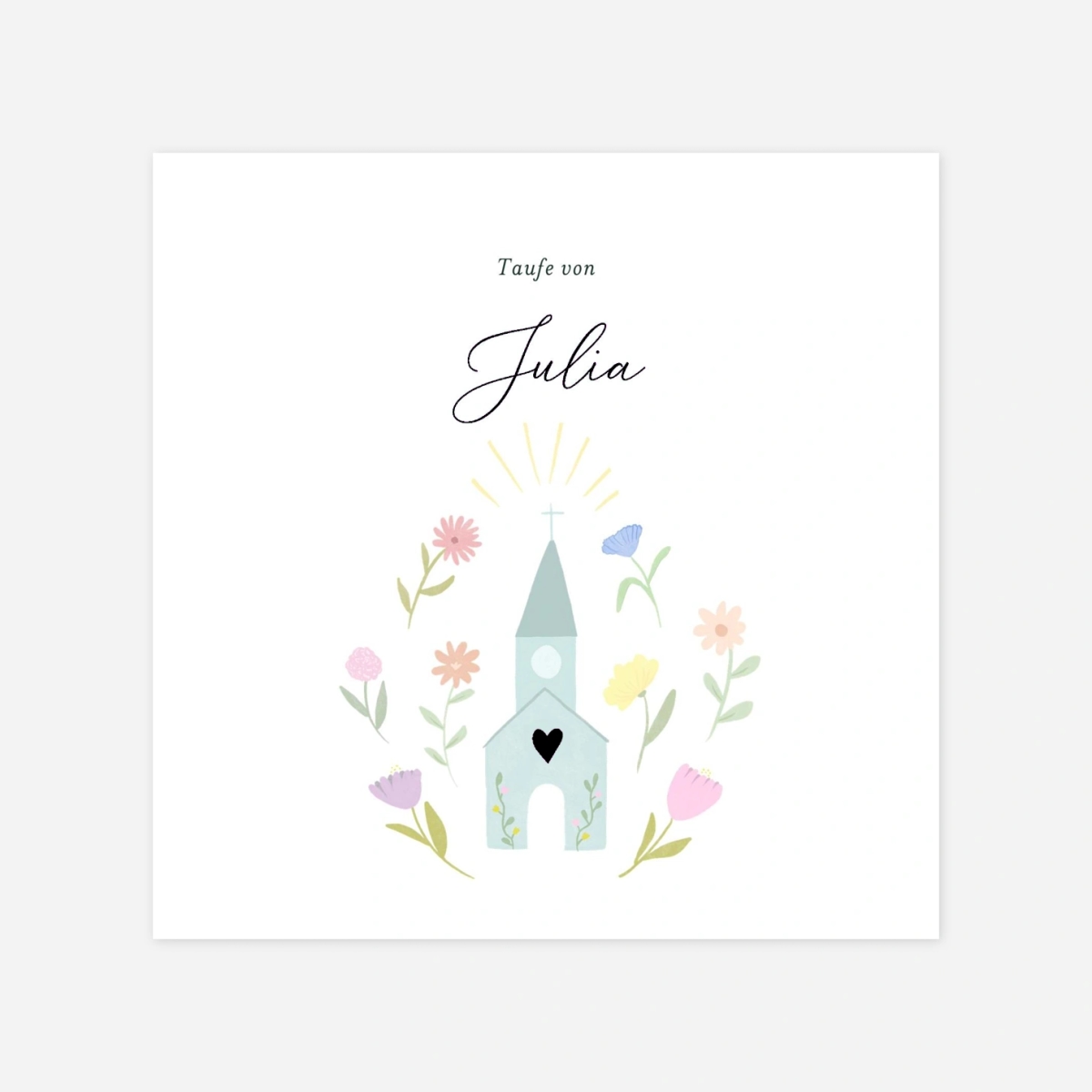 Taufeinladung Festliches Dorf