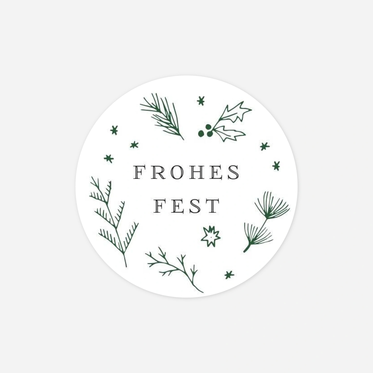 Geschenkaufkleber Weihnachten Festliches Ornament