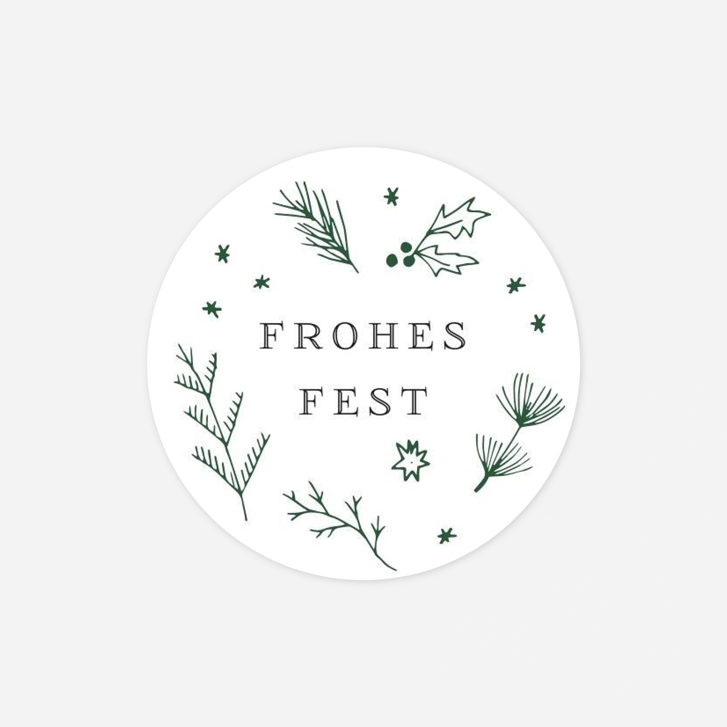 Geschenkaufkleber Weihnachten Festliches Ornament