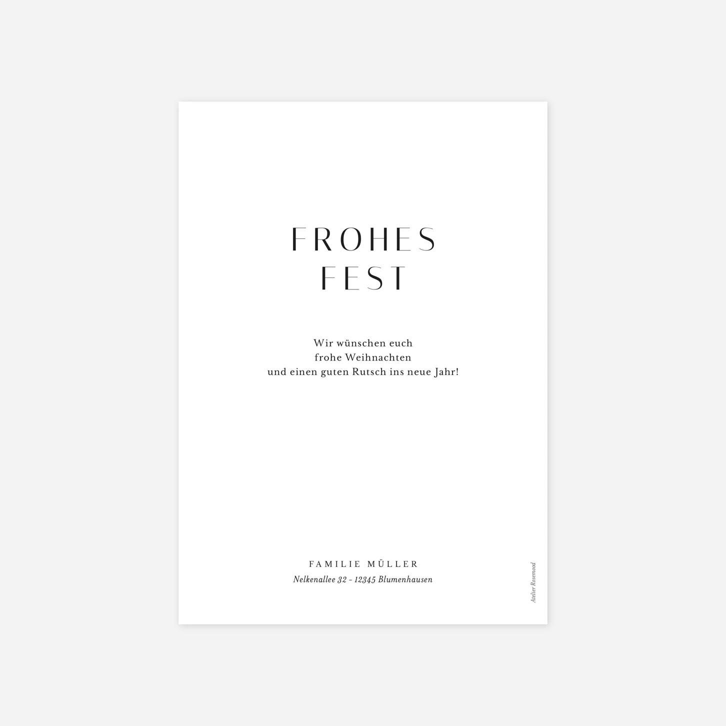 Weihnachtskarte Festliches Ornament