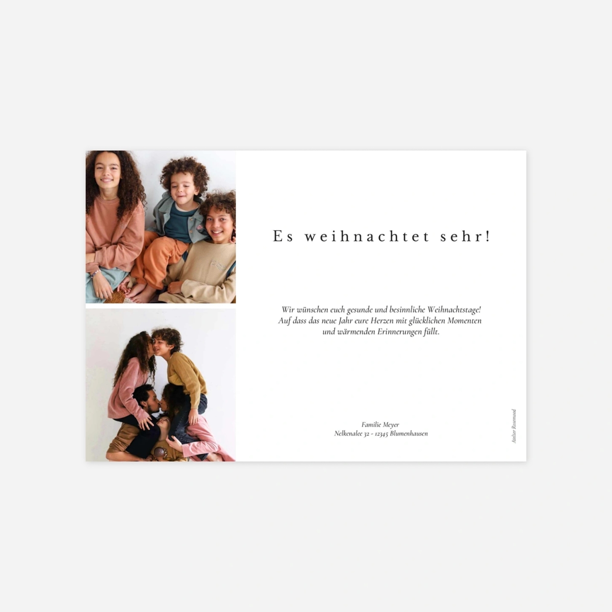 Weihnachtskarte Festliche Wünsche