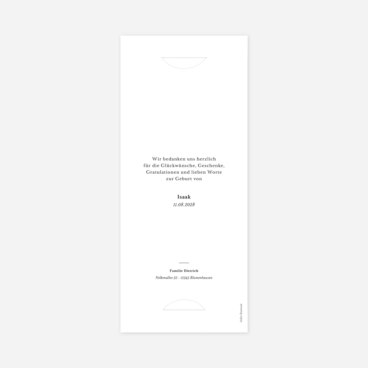 Geburtskarte Fotokasten