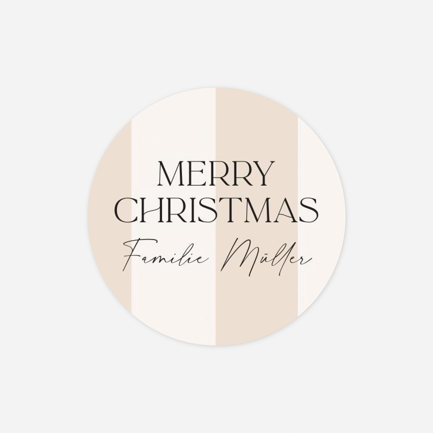 Geschenkaufkleber Weihnachten Festliche Kugel