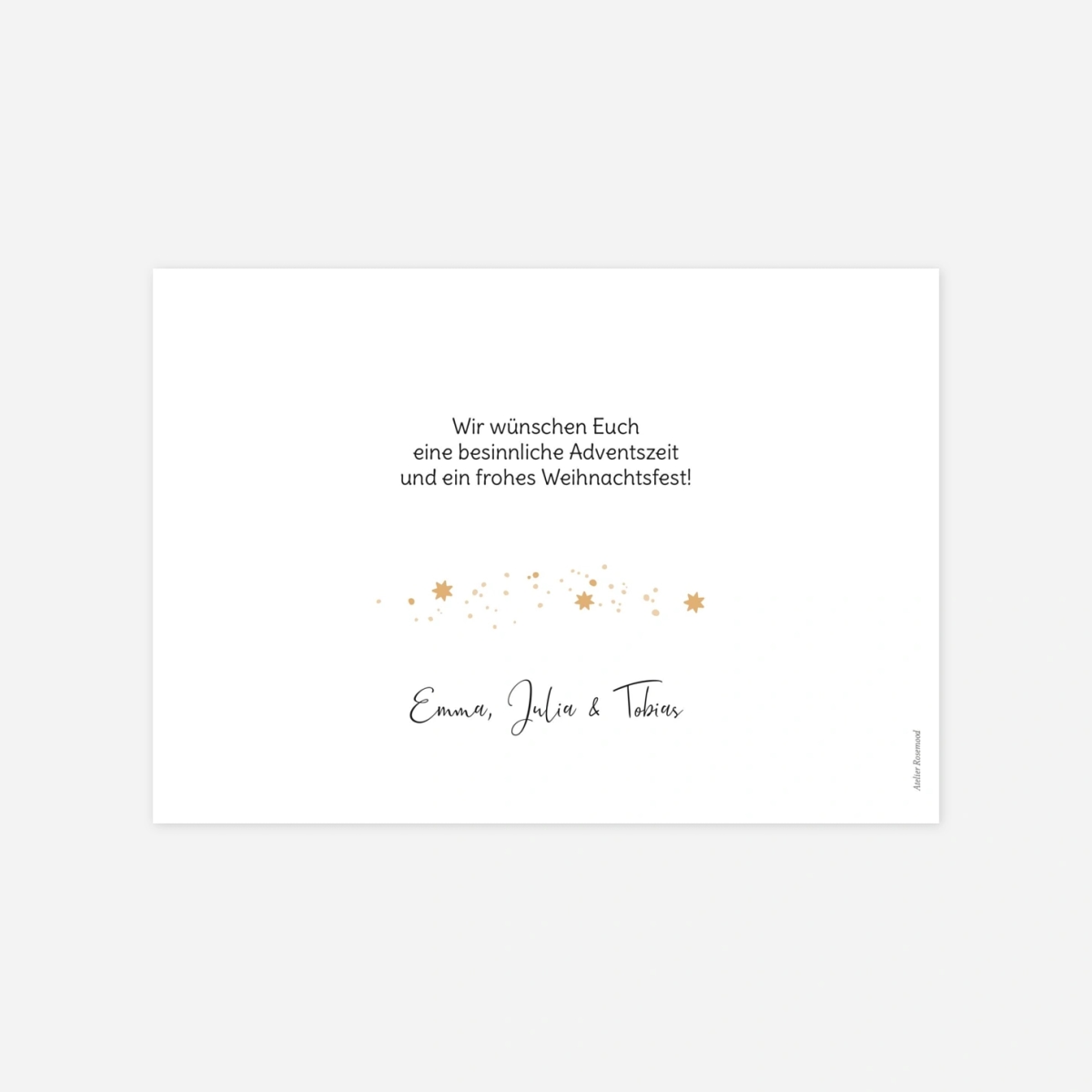 Weihnachtskarte Funkelzeit