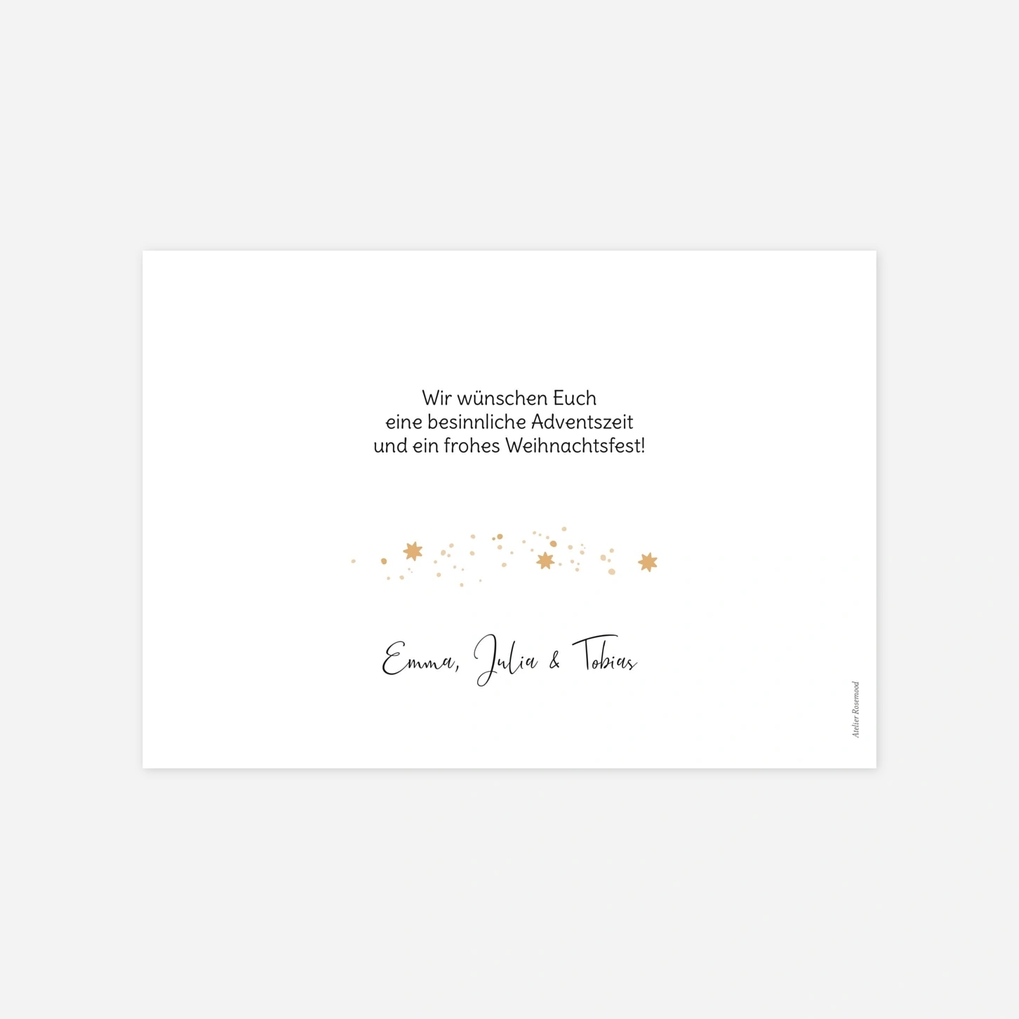 Weihnachtskarte Funkelzeit