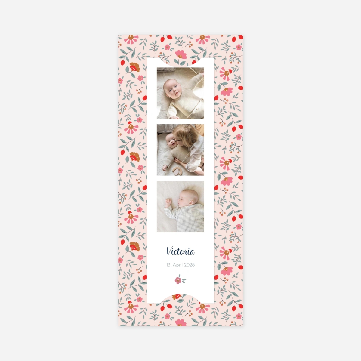 Geburtskarte Flower Baby