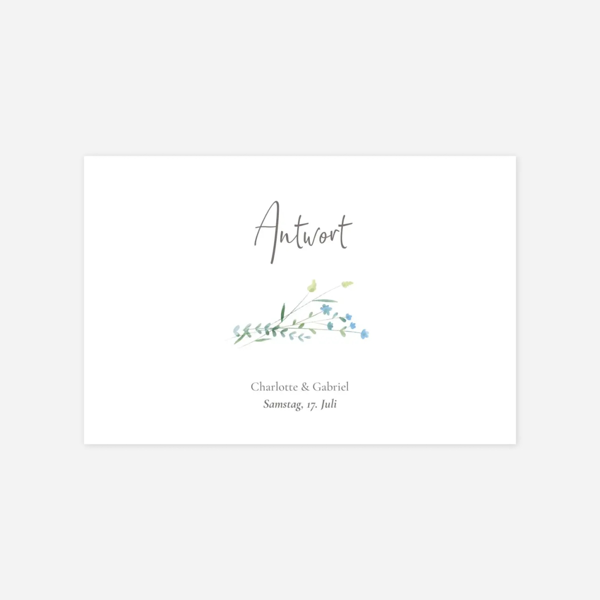 Antwortkarte Hochzeit Floraler Kranz