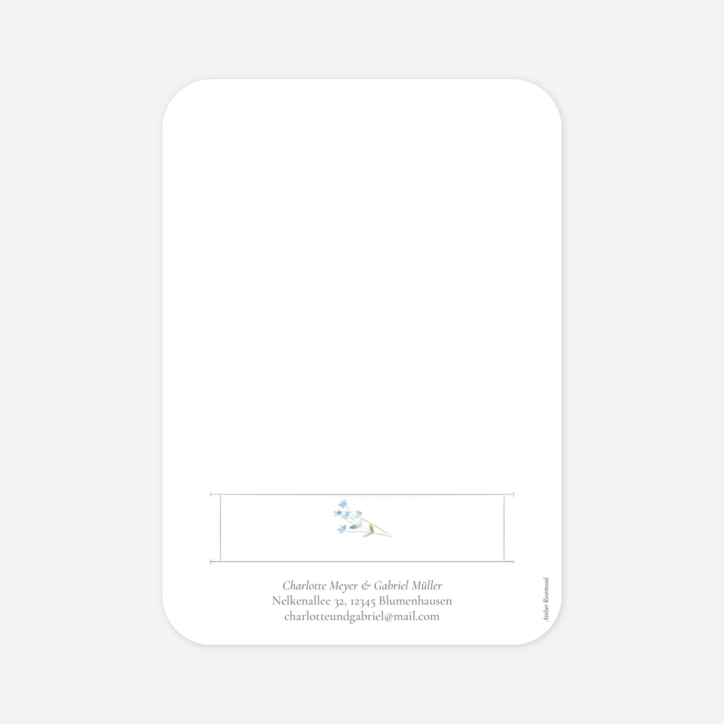 Hochzeitseinladung Floraler Kranz