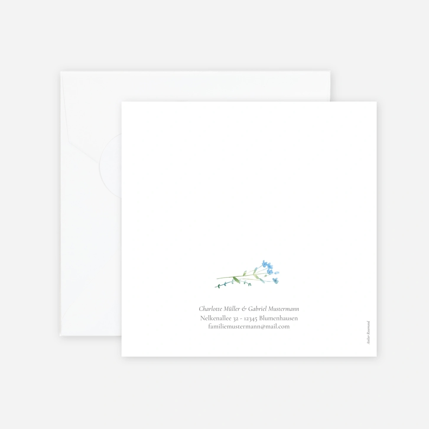 Hochzeitseinladung Floraler Kranz