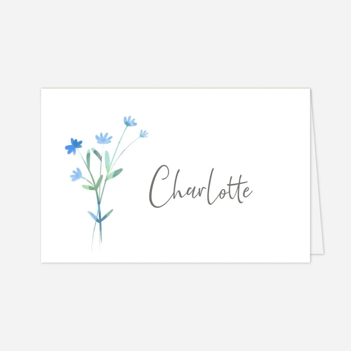 Platzkarte Hochzeit Floraler Kranz