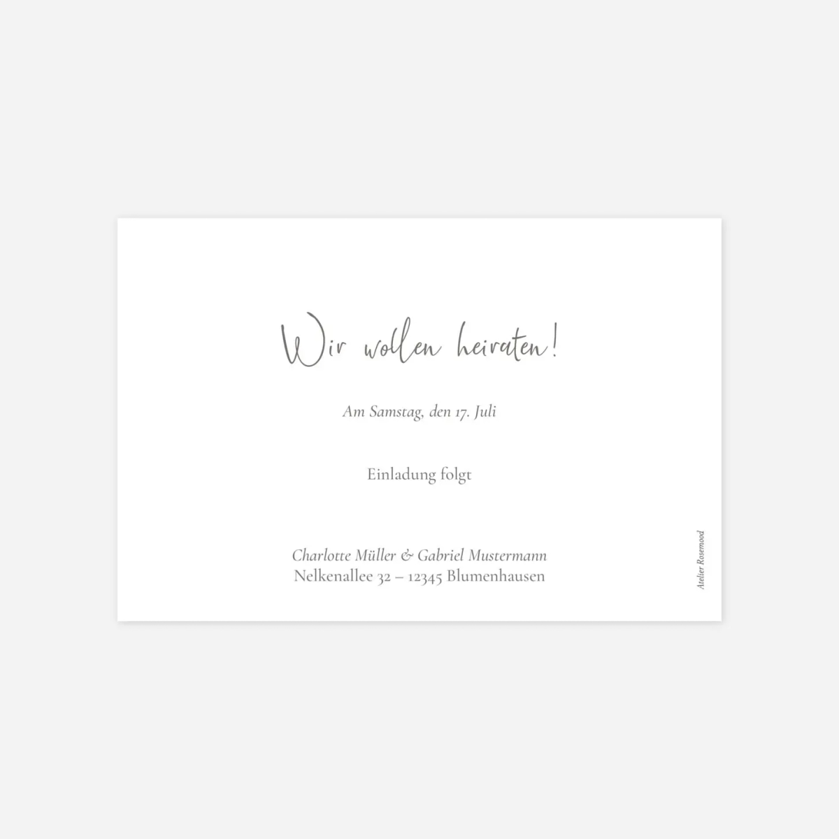 Save-the-Date Karte Floraler Kranz