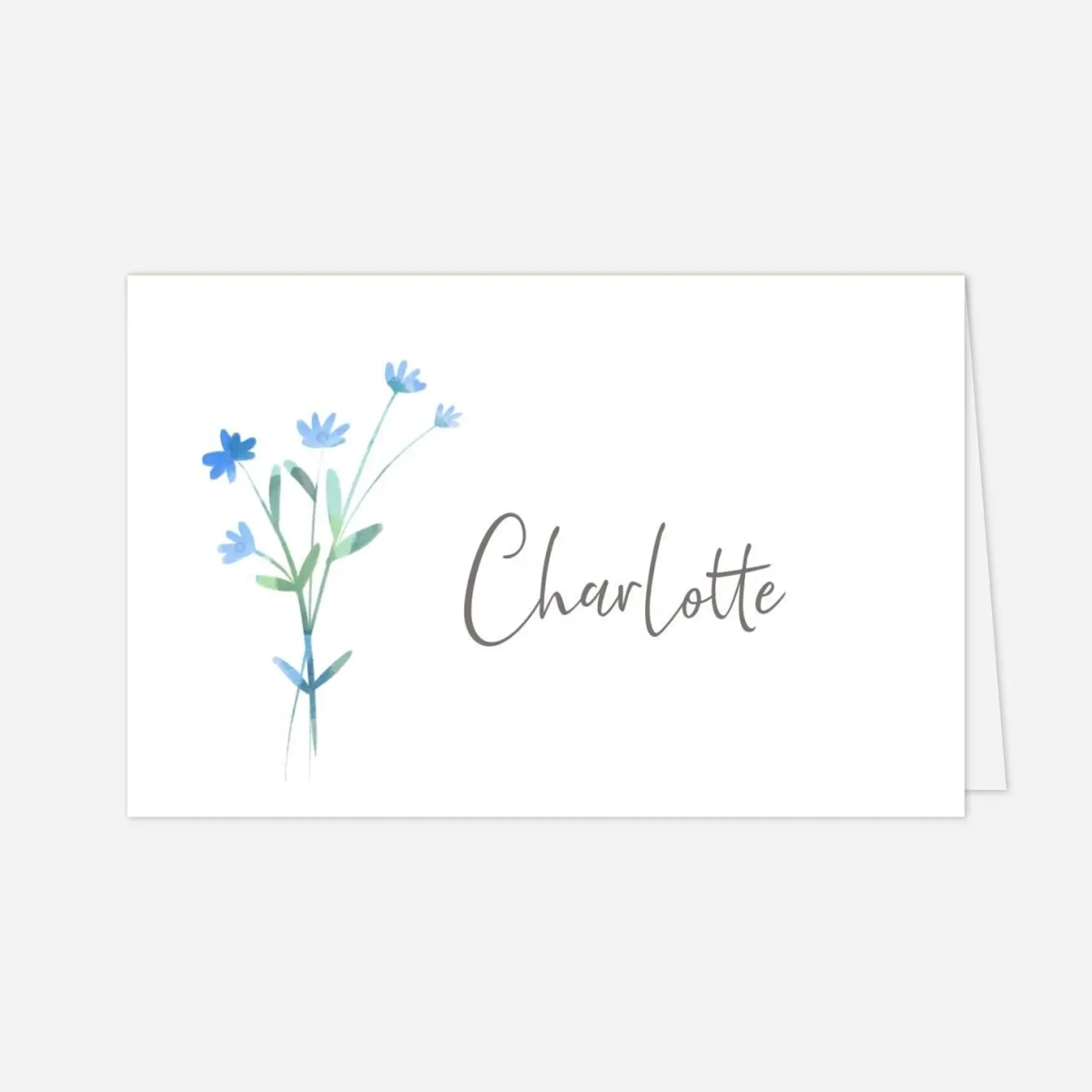 Tischkarte Hochzeit Floraler Kranz