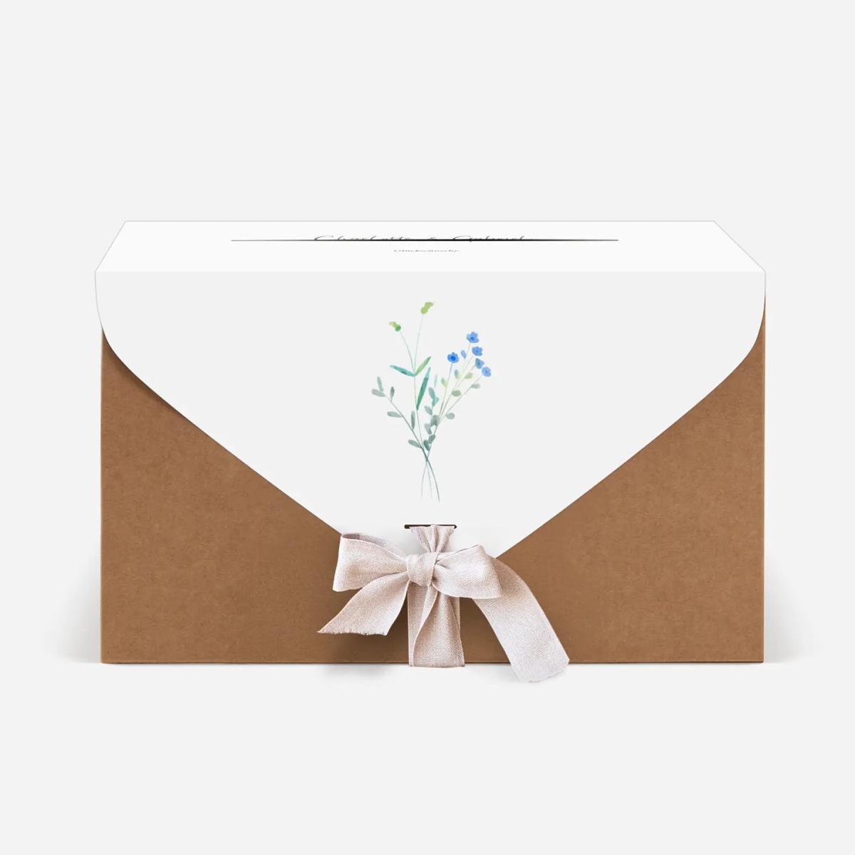 Kartenbox Hochzeit Floraler Kranz