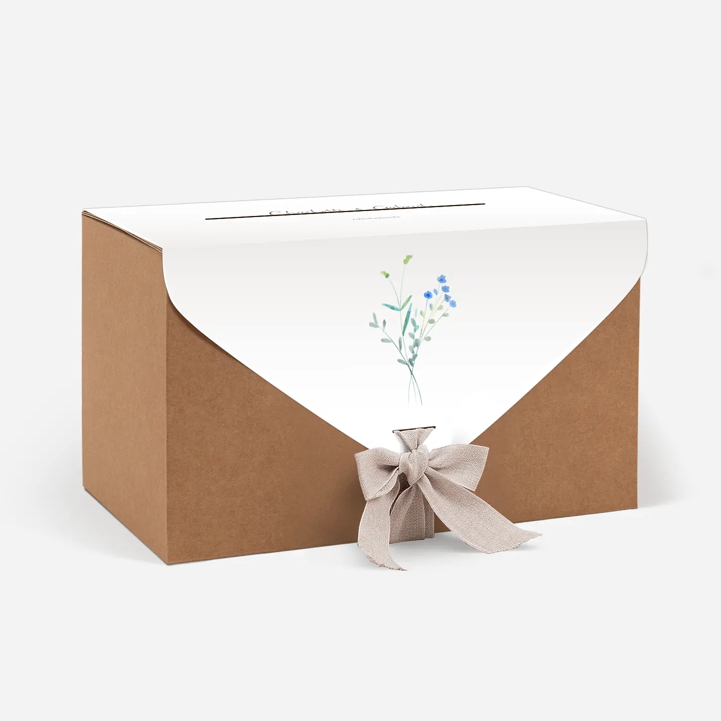 Kartenbox Hochzeit Floraler Kranz