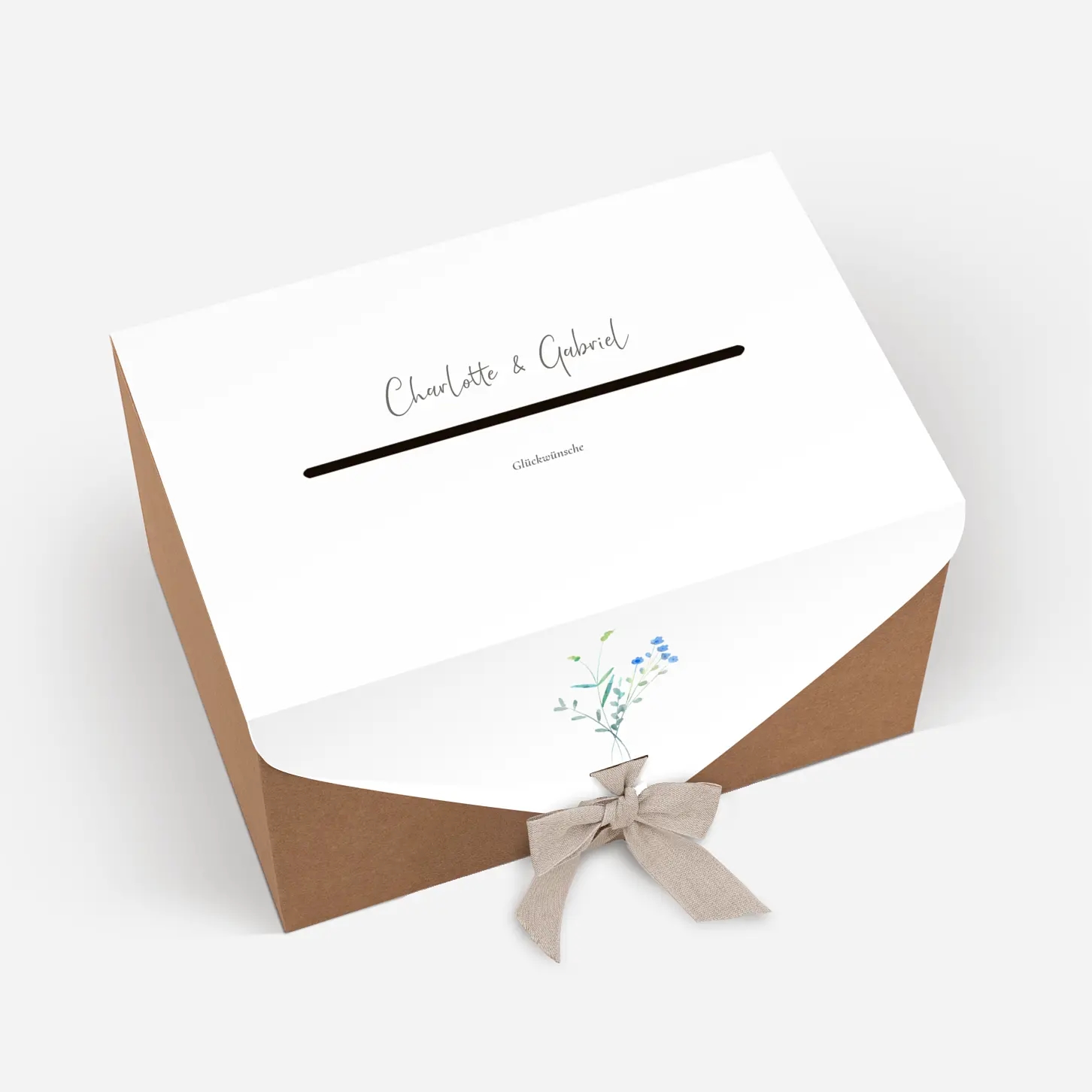 Kartenbox Hochzeit Floraler Kranz