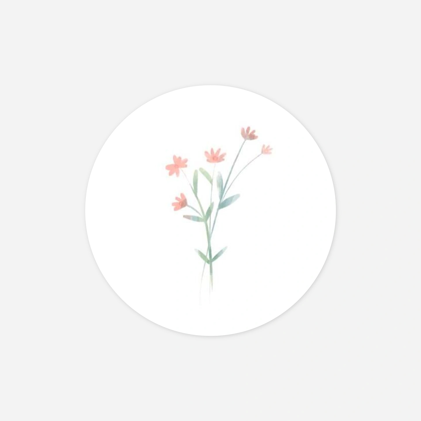 Aufkleber Taufe Floraler Kranz