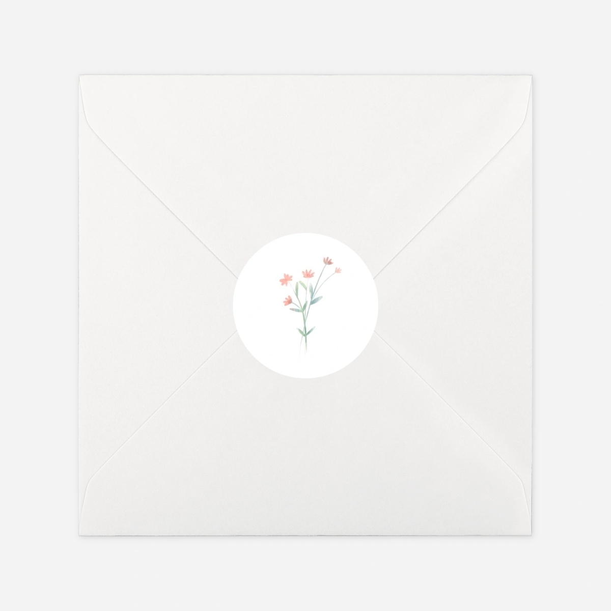 Aufkleber Taufe Floraler Kranz