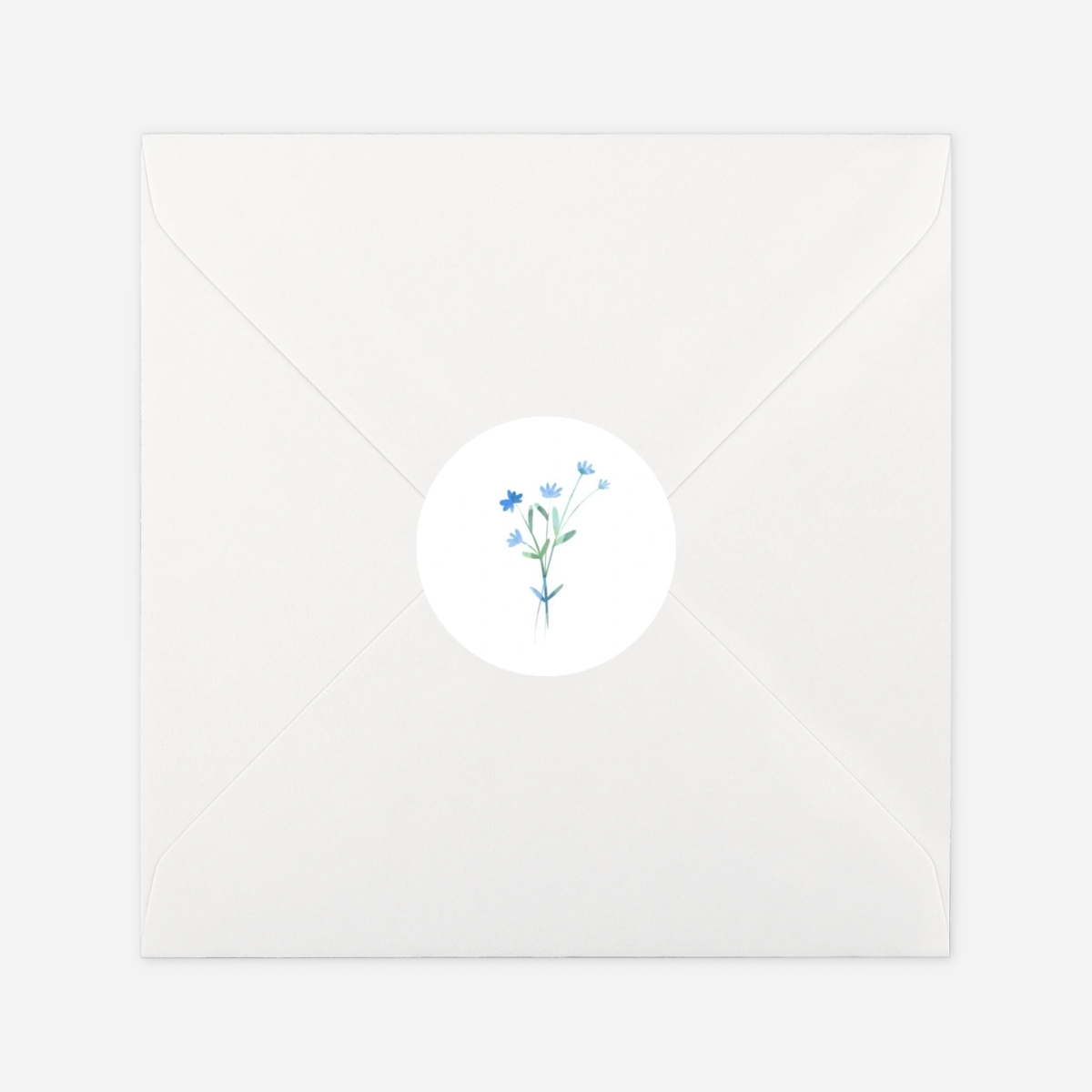 Geschenkaufkleber Hochzeit Floraler Kranz