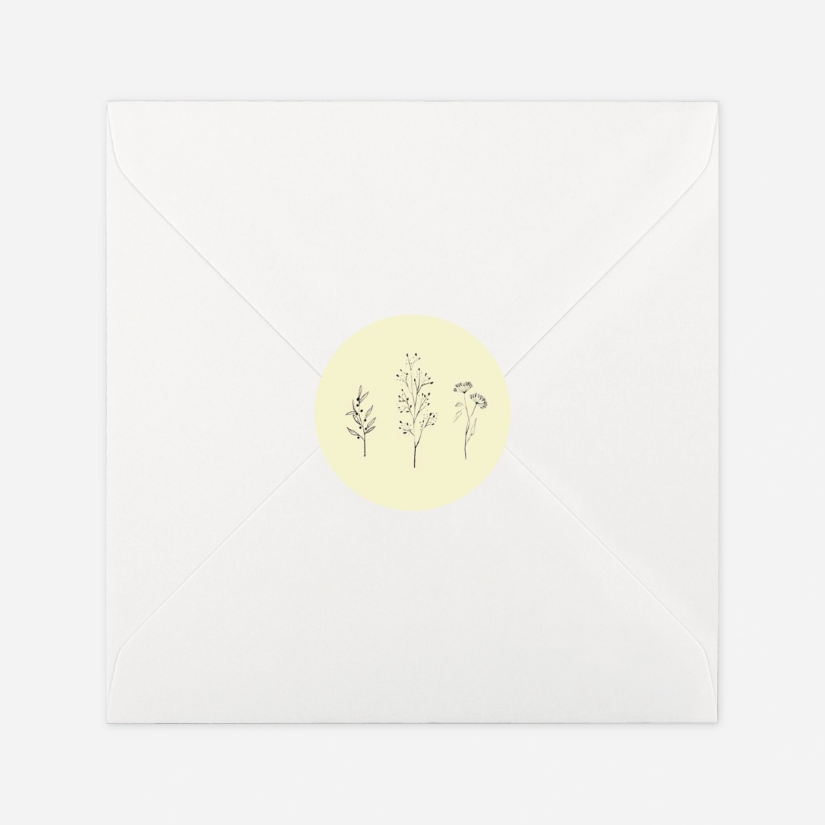 Aufkleber (Gastgeschenk) Floral Minimal