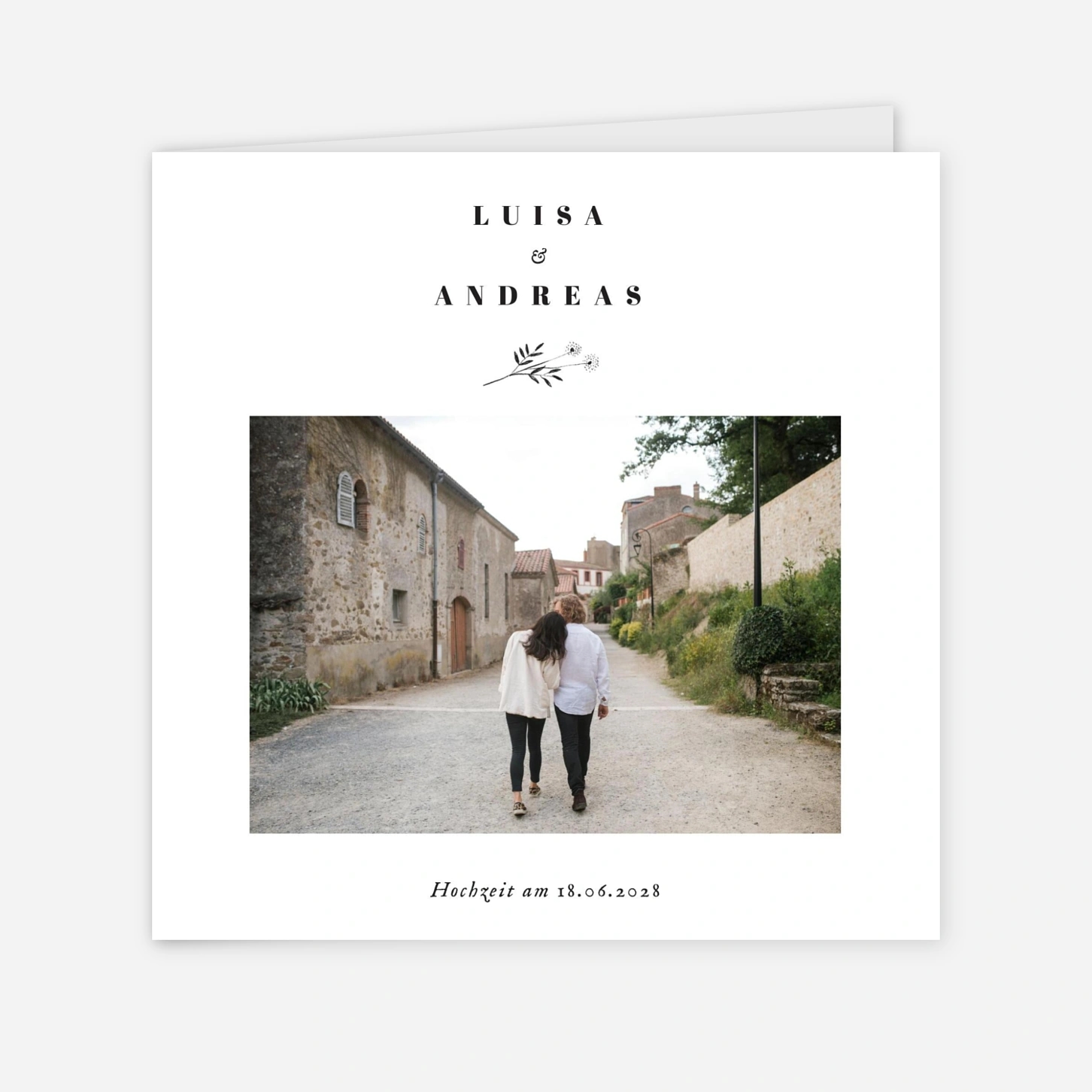 Hochzeitseinladung Floral Minimal