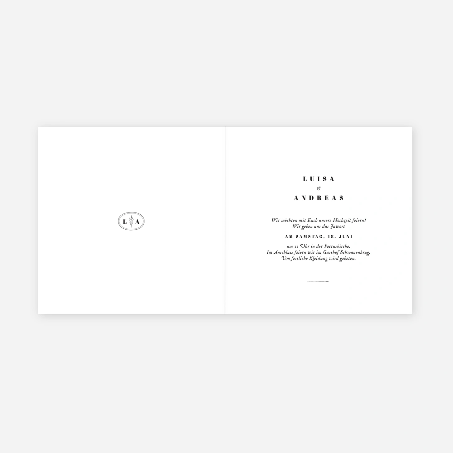 Hochzeitseinladung Floral Minimal