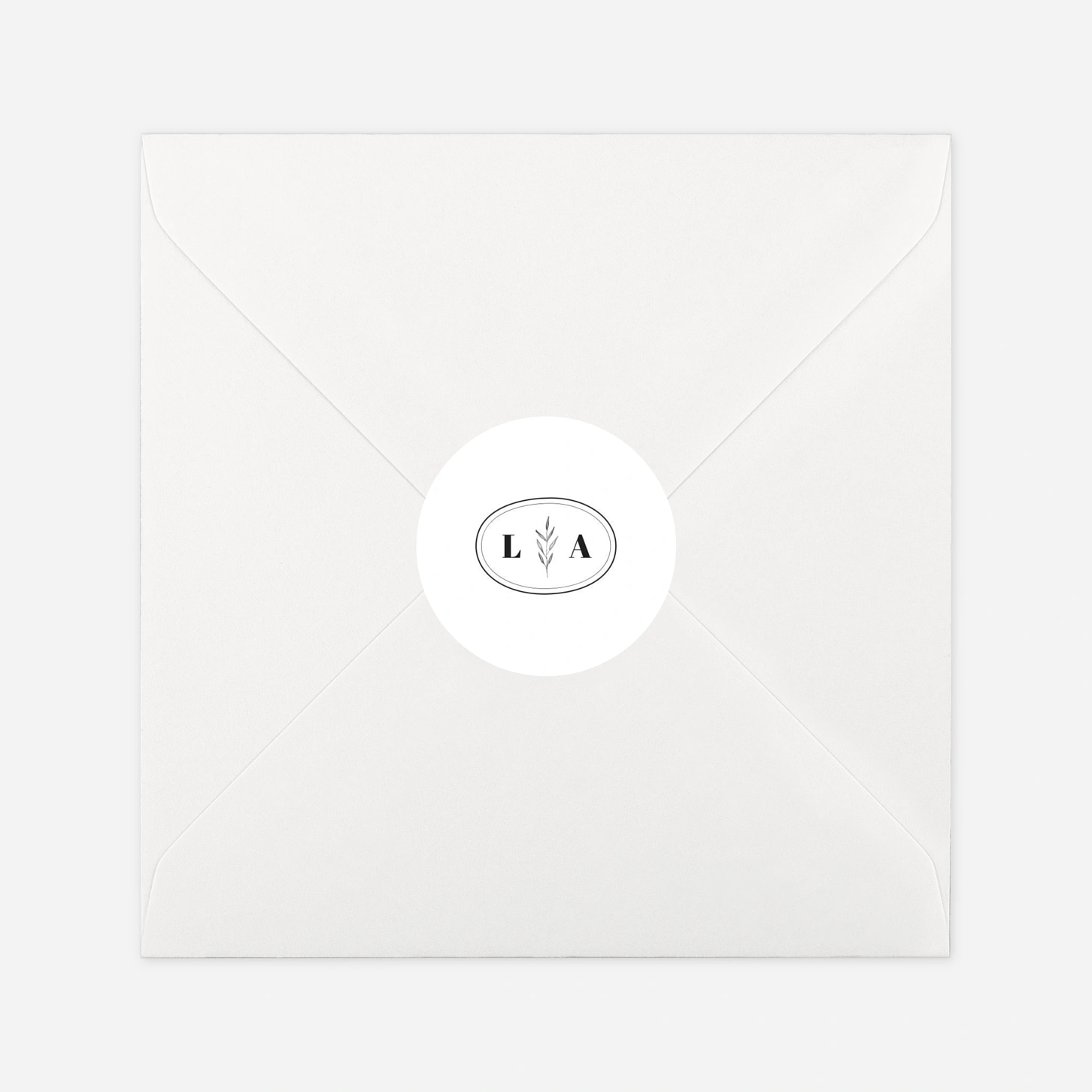 Geschenkaufkleber Hochzeit Floral Minimal