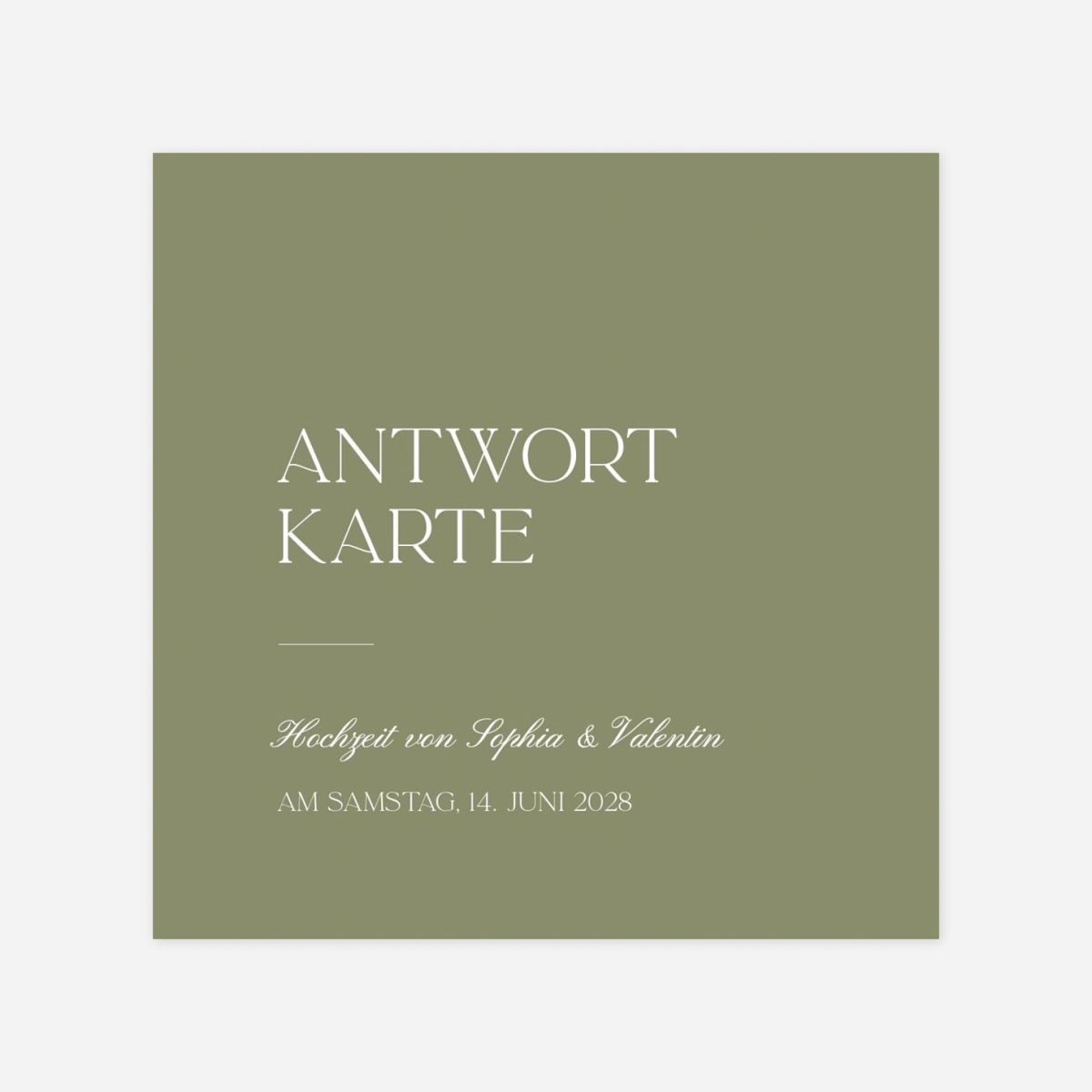 Antwortkarte Hochzeit Fleur minimale