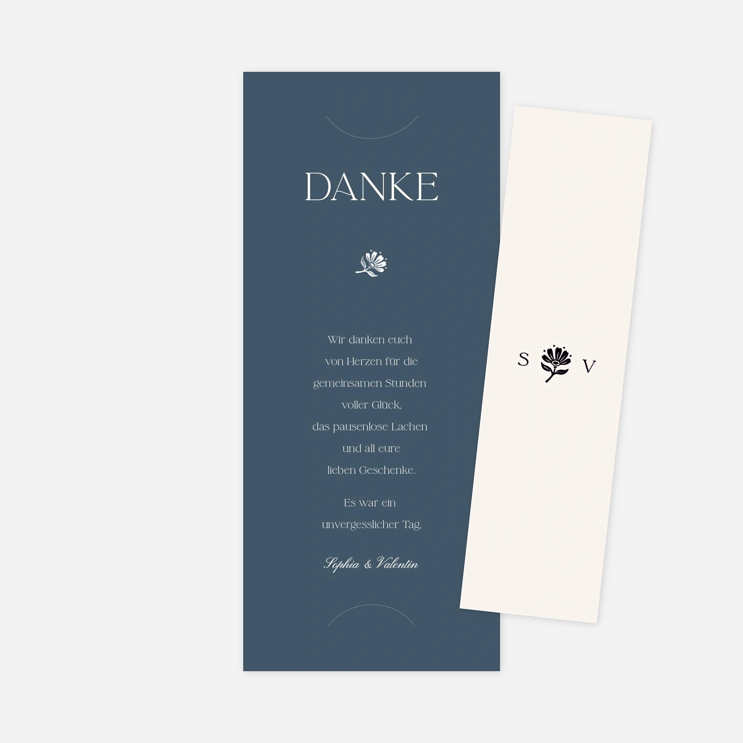 Dankeskarte Hochzeit Fleur minimale