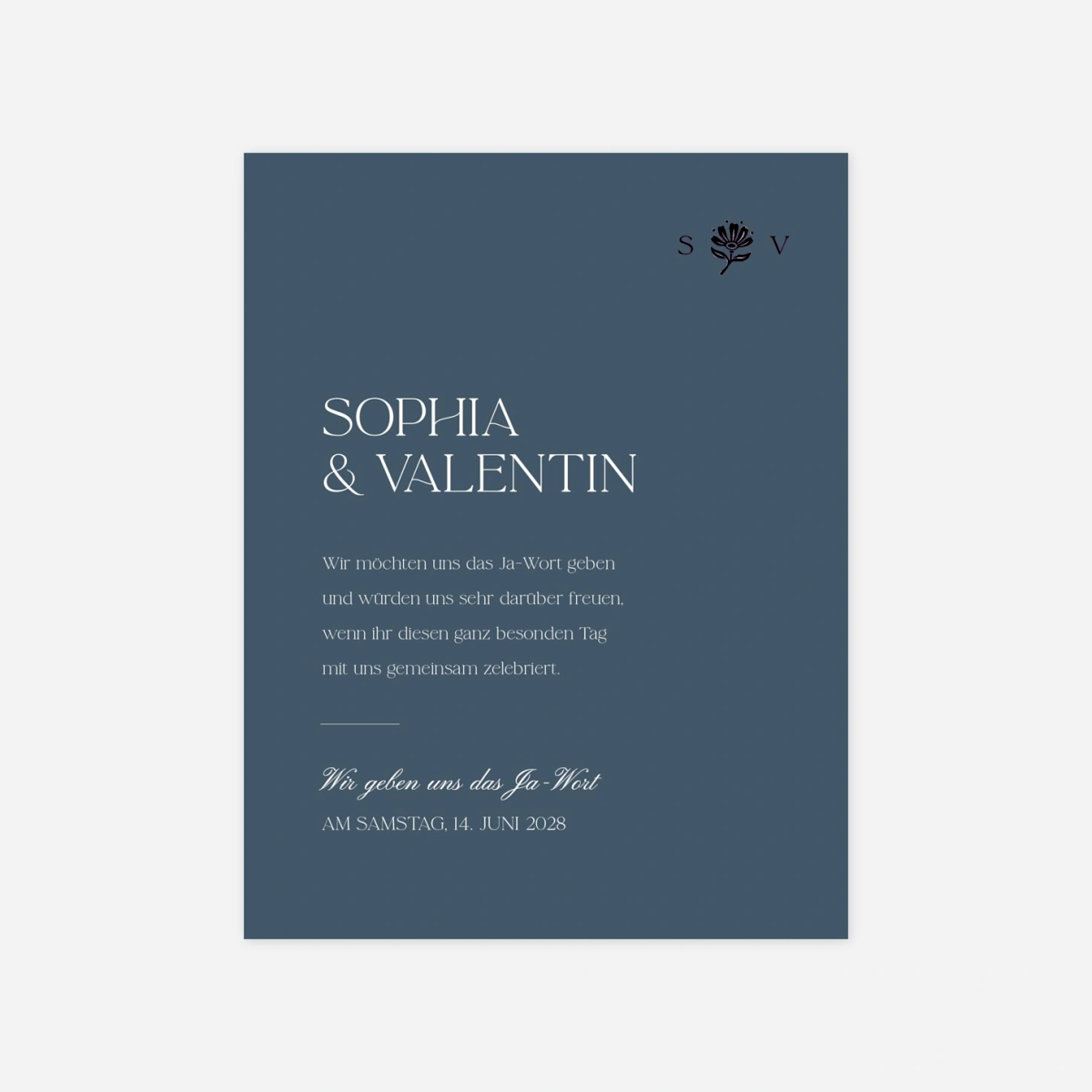 Hochzeitseinladung Fleur minimale