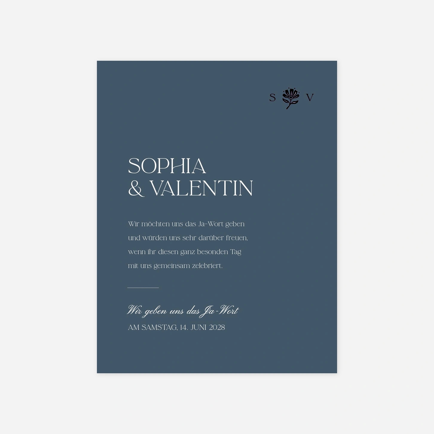 Hochzeitseinladung Fleur minimale