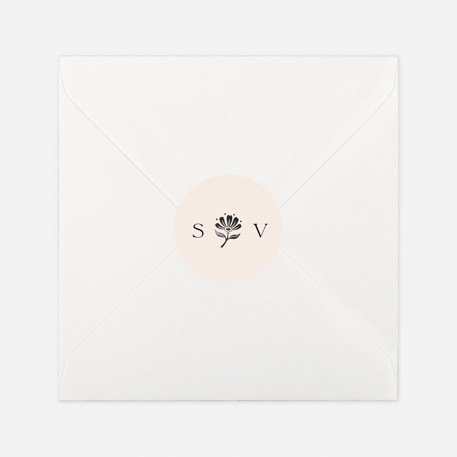 Geschenkaufkleber Hochzeit Fleur minimale