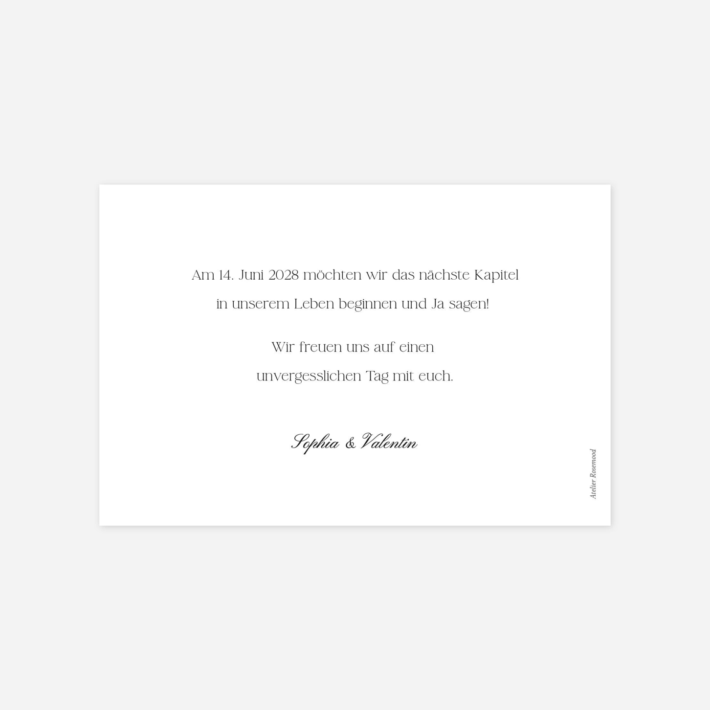 Save-the-Date Karte Fleur minimale