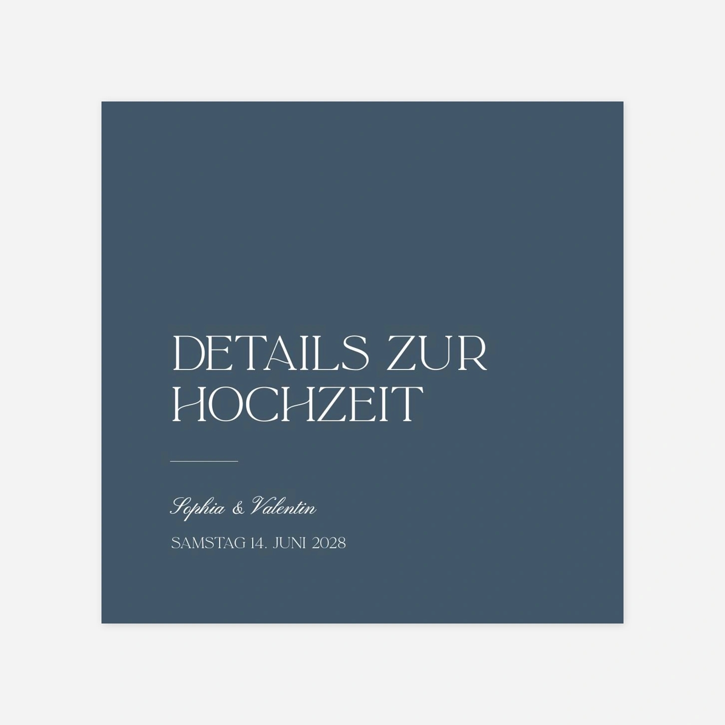 Hochzeit Mini-Einladungskarte Fleur minimale