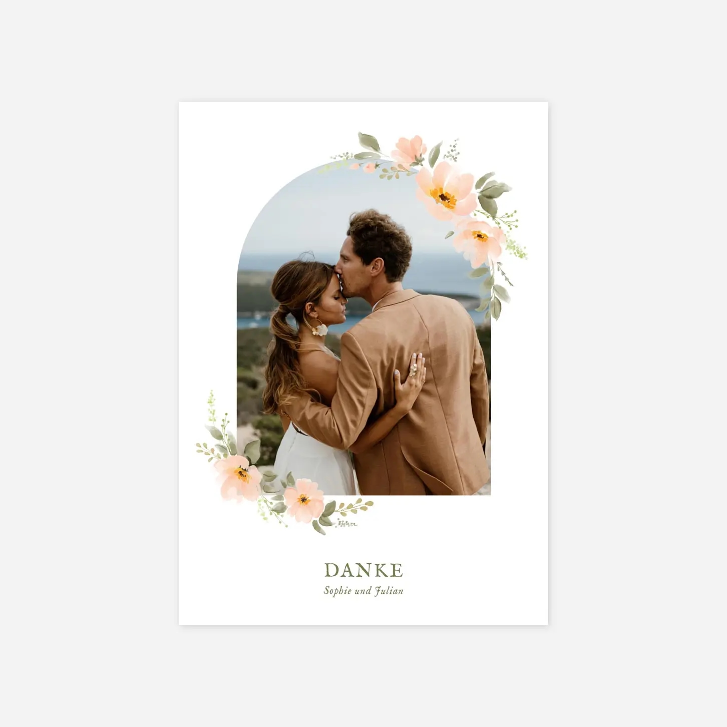 Dankeskarte Hochzeit Florale Poesie
