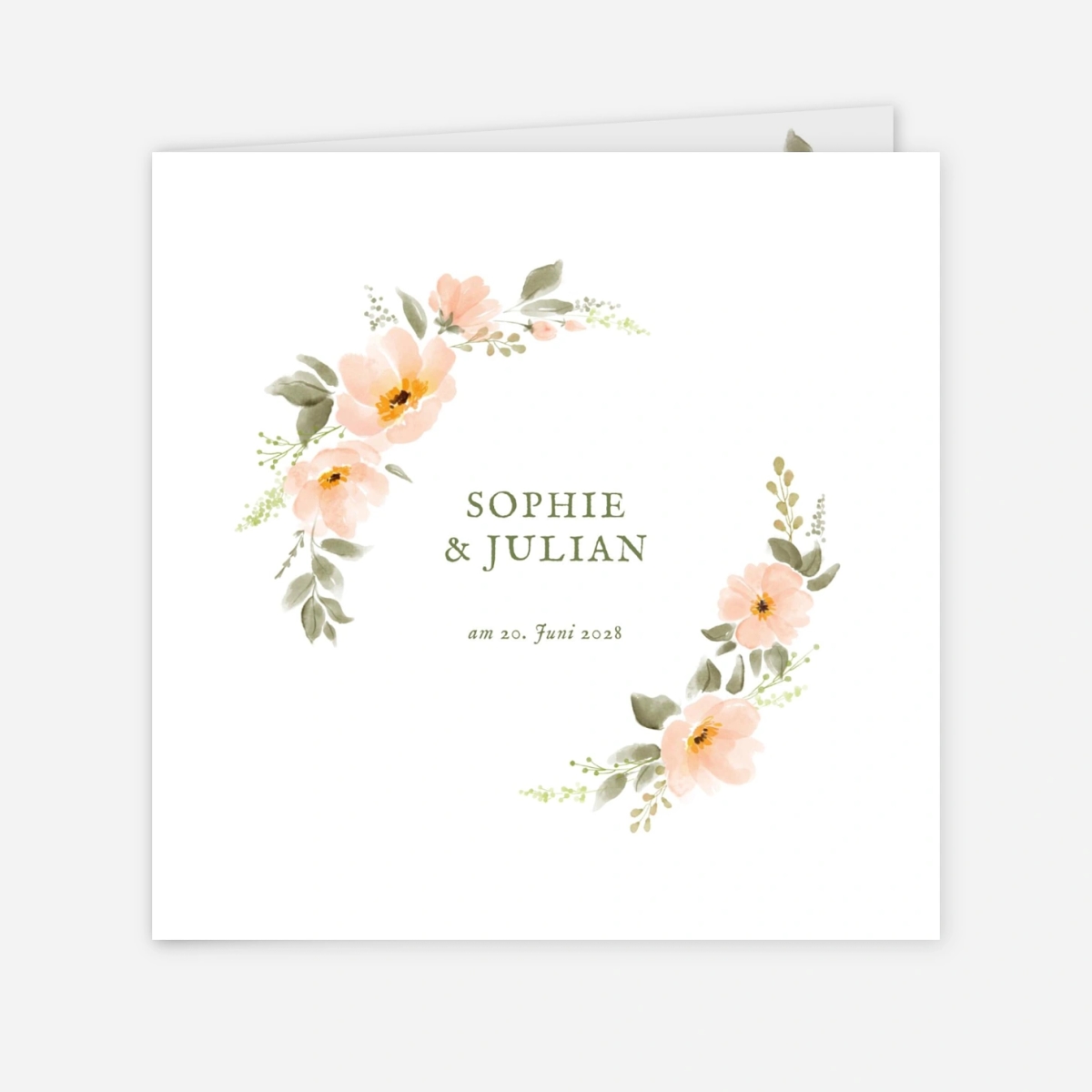 Hochzeitseinladung Florale Poesie