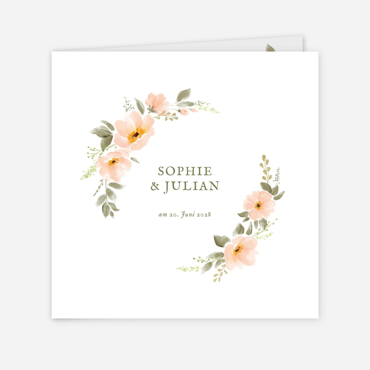 Hochzeitseinladung Florale Poesie