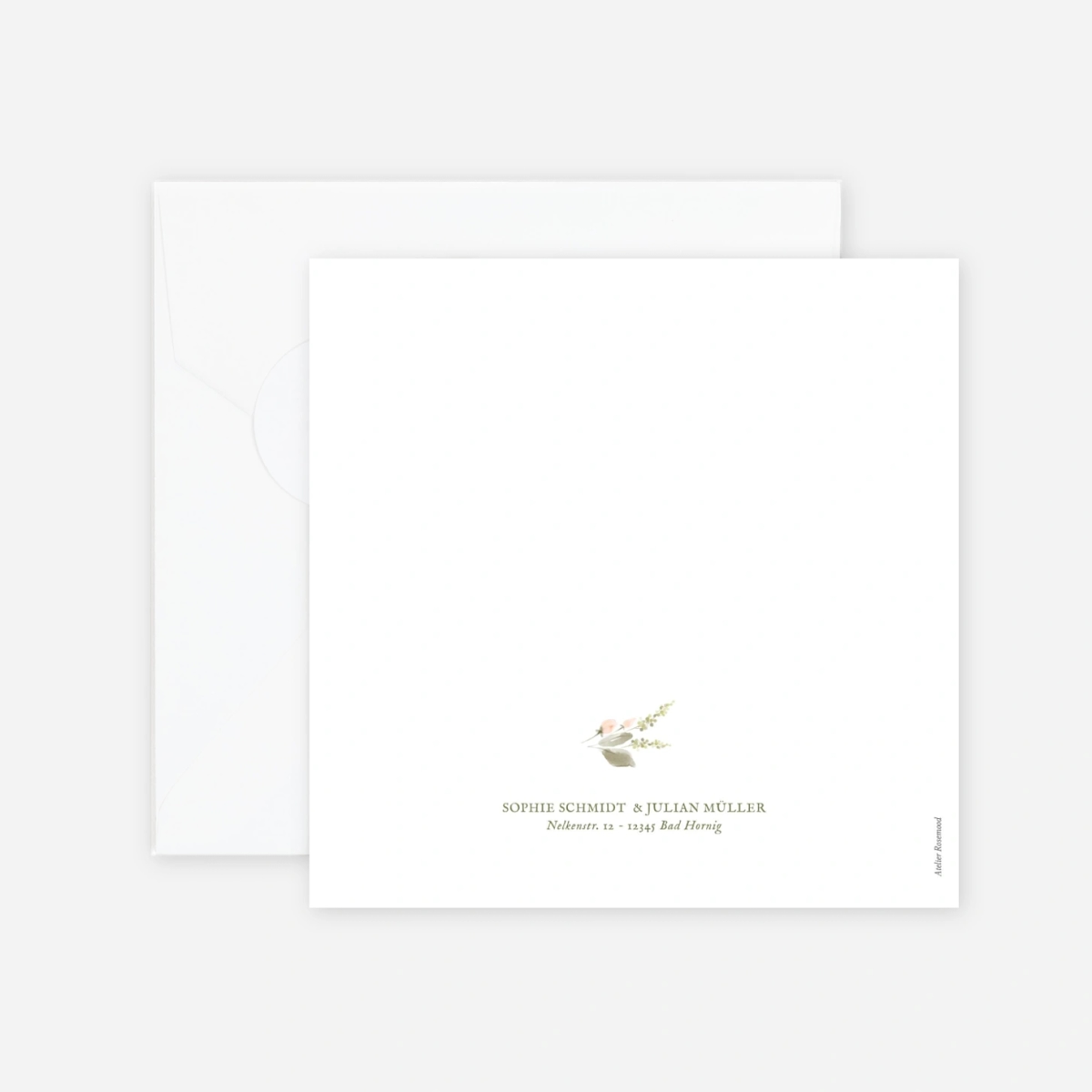 Hochzeitseinladung Florale Poesie