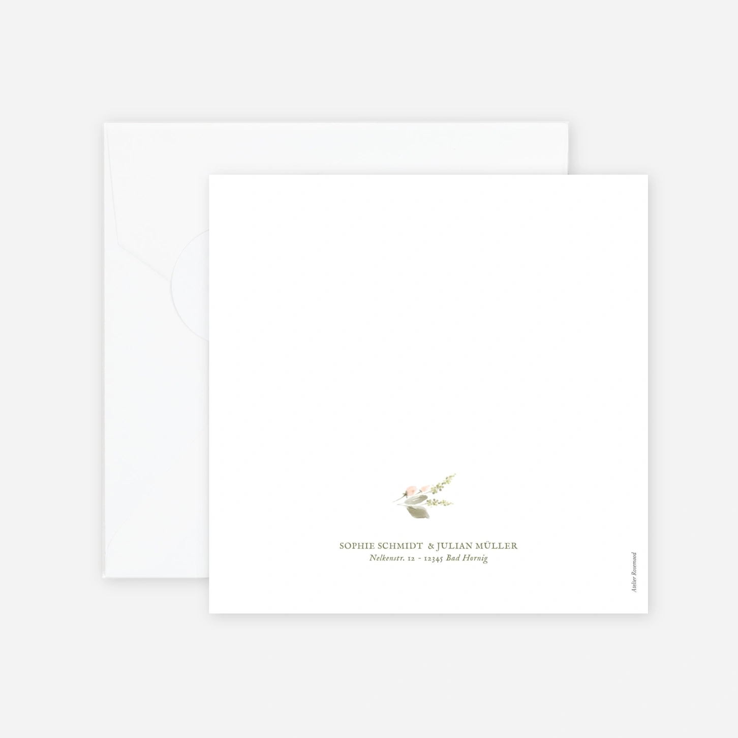 Hochzeitseinladung Florale Poesie