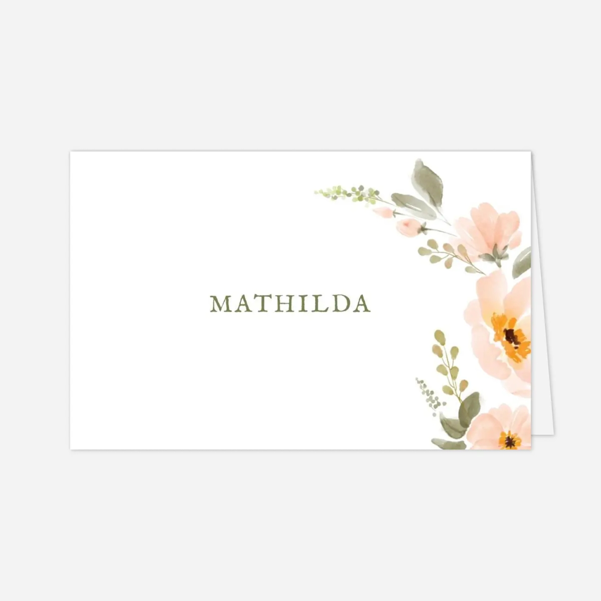 Platzkarte Hochzeit Florale Poesie