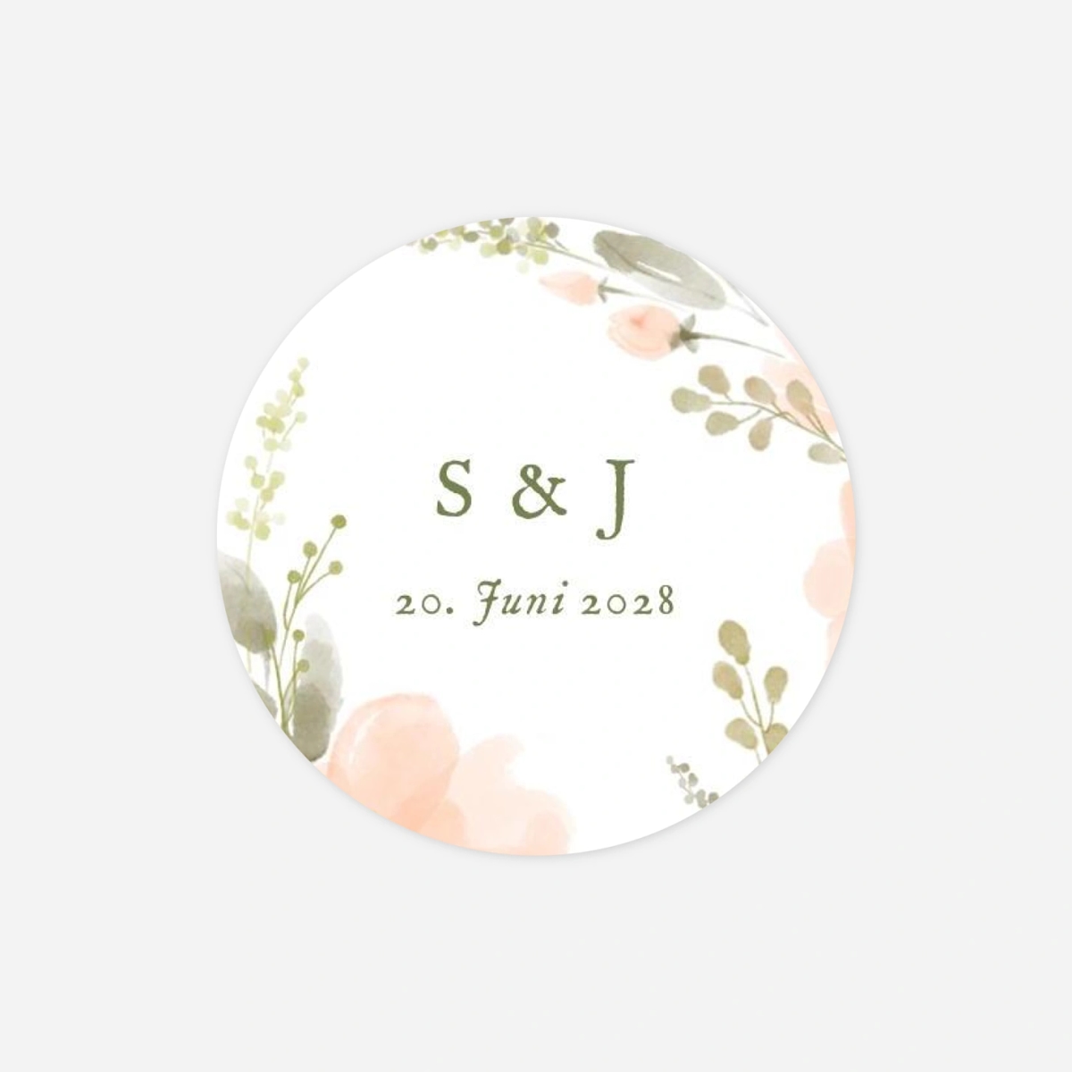 Geschenkaufkleber Hochzeit Florale Poesie
